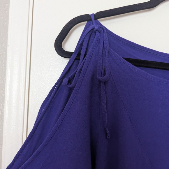 Zara Royal Blue Cold Shoulder Dress - Picture 7 of 7